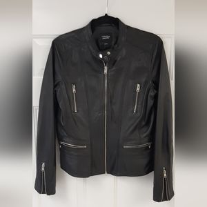 Leather Jacket, by Lamarque, Black, size L